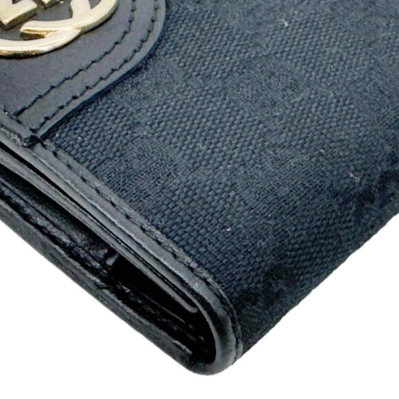 Gucci  Bifold Vintage GG Canvas Wallet Black 184597 - Picture 11 of 14